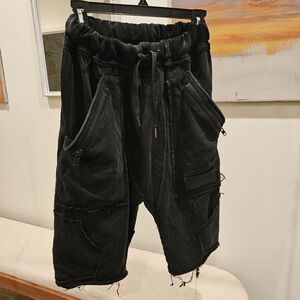 Dolls Kill Black Distressed Men Shorts